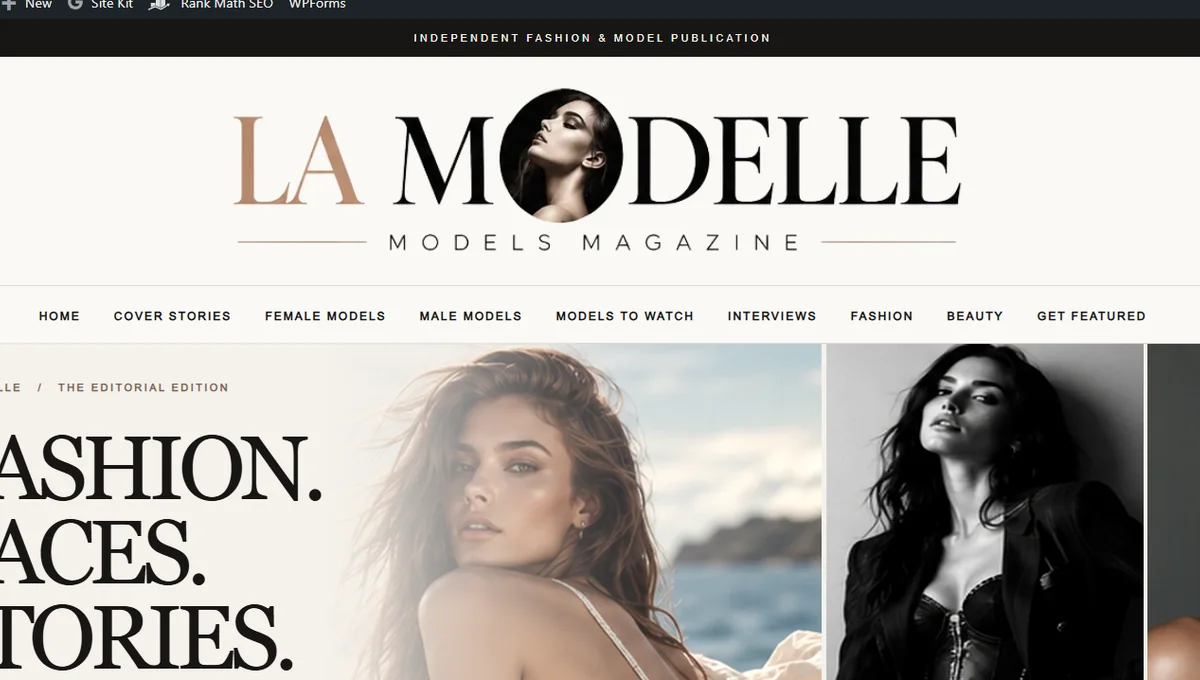 La Modelle website screenshot