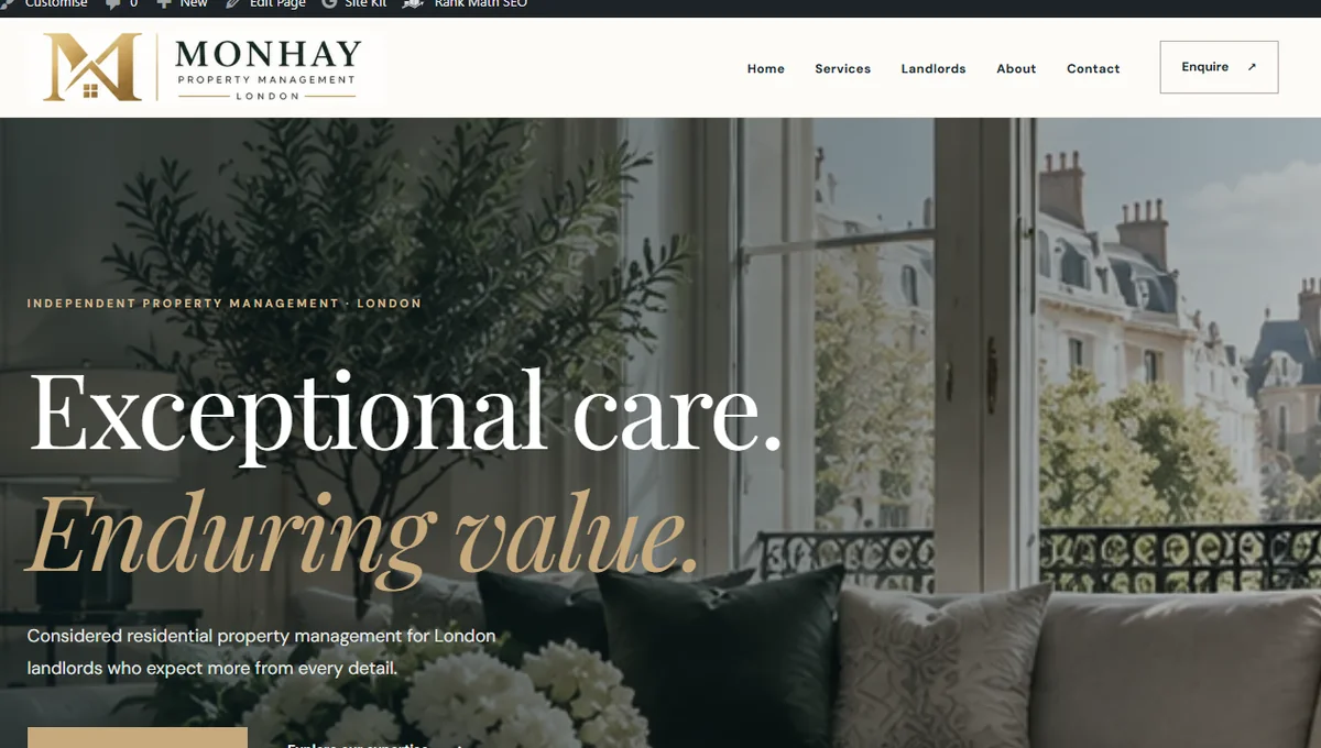 Monhay Property Management website screenshot