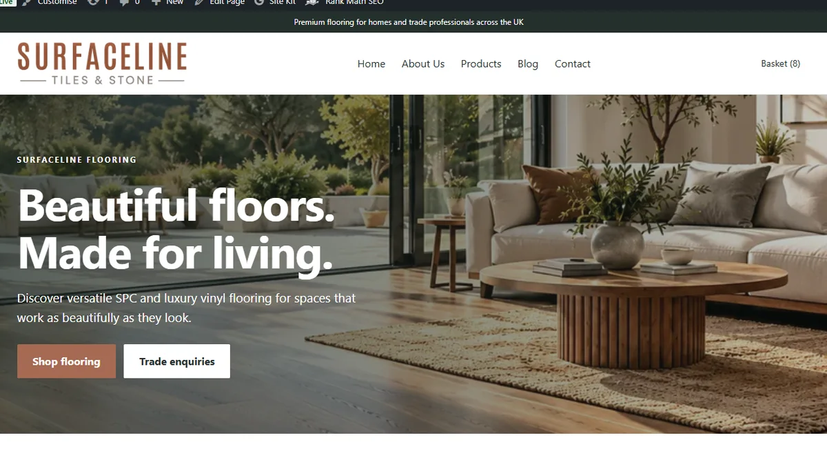 SurfaceLine website screenshot